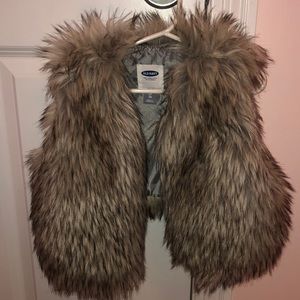 Faux fur vest
